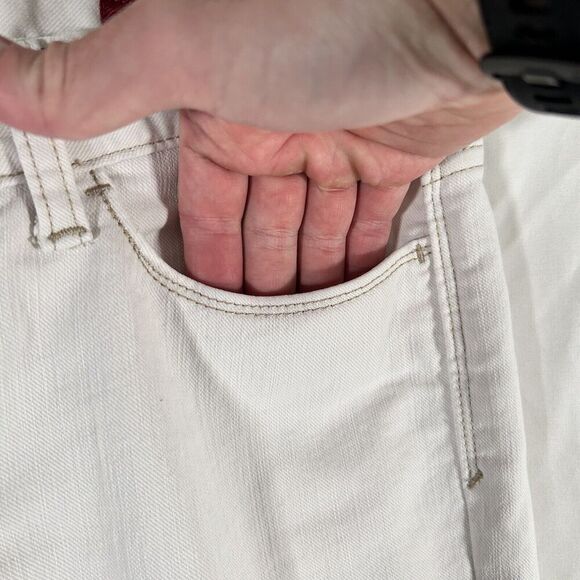 Banana Republic Jeans Women's 12 White Denim Skinny Mid Rise Cotton Blend - Picture 4 of 11